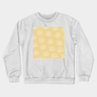 shark eye shell aloha print pattern yellow tan white Crewneck Sweatshirt